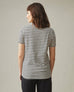 Women's Standard Crew Tee - Striped - Navy Stripe